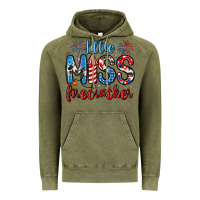 Vintage Olive little miss firecracker 4th of july Vintage Hoodie - Artiststas