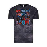 Cloud Black red white and boom 4th of july Vintage Tee - Artiststas
