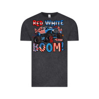 Vintage Black red white and boom 4th of july Vintage Tee - Artiststas