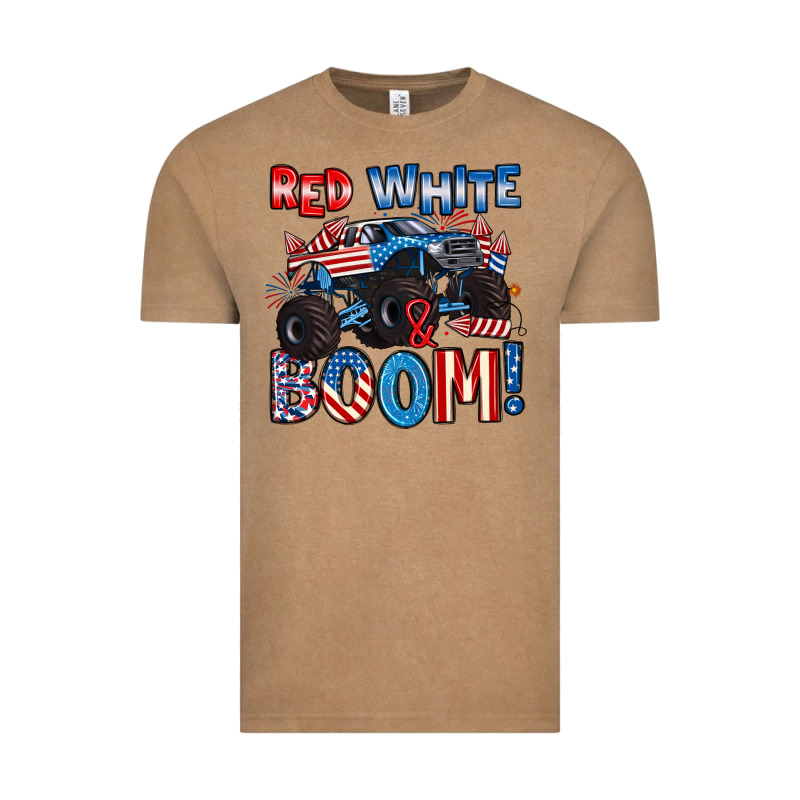 Red White And Boom 4th Of July Vintage Tee by Artiststas | Teevron