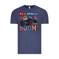 Vintage Denim red white and boom 4th of july Vintage Tee - Artiststas
