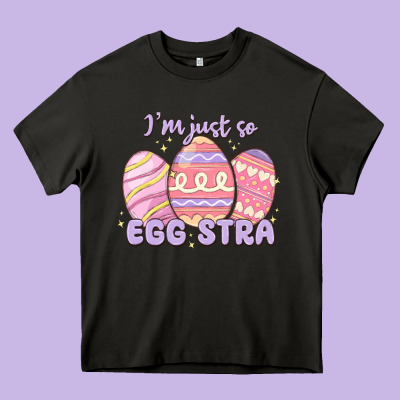 I'm Just So Egg Stra Heavy Core Tee Designed By Maliassmallbusiness