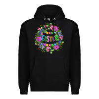 Black Easter Day Flower Easter Premium Hoodie - OliviaCreatesArt