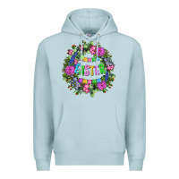 Blue Mist Easter Day Flower Easter Premium Hoodie - OliviaCreatesArt