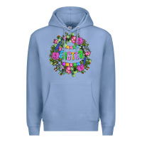 Colony Blue Easter Day Flower Easter Premium Hoodie - OliviaCreatesArt