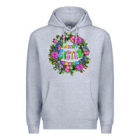 Heather Grey Easter Day Flower Easter Premium Hoodie - OliviaCreatesArt