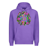 Purple Easter Day Flower Easter Premium Hoodie - OliviaCreatesArt