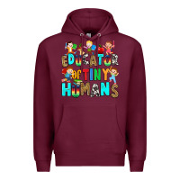 Burgundy Educator of tiny humans Premium Hoodie - RanaPortraitStore