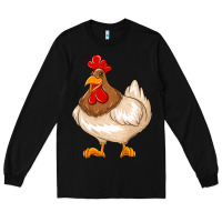 Black cute chicken Long Sleeve Tee - texasbilliewilder