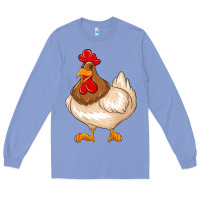 Colony Blue cute chicken Long Sleeve Tee - texasbilliewilder