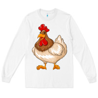 White cute chicken Long Sleeve Tee - texasbilliewilder
