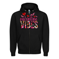 Black valentine vibes olivia Zipper Hoodie - OliviaCreatesArt