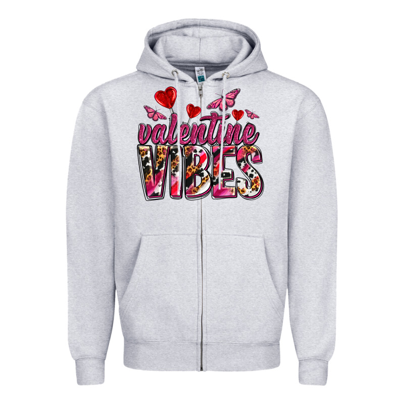 Valentine Vibes Olivia Zipper Hoodie by OliviaCreatesArt | Teevron