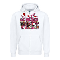 White valentine vibes olivia Zipper Hoodie - OliviaCreatesArt
