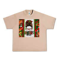 Burro Christmas merry mama messy bun Urban Heavy Tee - Jasminsmagicworld