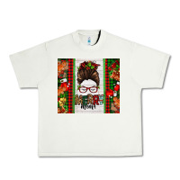 Pistachio Christmas merry mama messy bun Urban Heavy Tee - Jasminsmagicworld