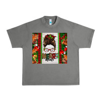 Tornado Christmas merry mama messy bun Urban Heavy Tee - Jasminsmagicworld