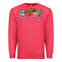 Cardinal peace love teach Premium Sweatshirt - BundleAndBundleShop