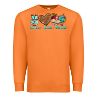 Carrot peace love teach Premium Sweatshirt - BundleAndBundleShop