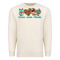 Sandshell peace love teach Premium Sweatshirt - BundleAndBundleShop
