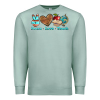 Seafoam peace love teach Premium Sweatshirt - BundleAndBundleShop