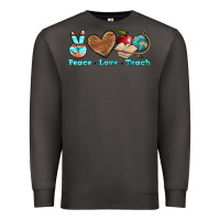 Smoke peace love teach Premium Sweatshirt - BundleAndBundleShop