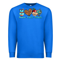 True Royal peace love teach Premium Sweatshirt - BundleAndBundleShop