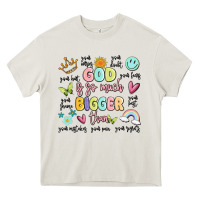 Cream god is so much bigger than malia Heavy Core Tee - MaliasSmallBusiness