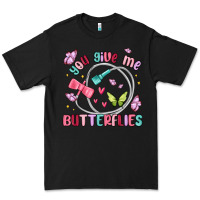 Black you give me butterflies Premium Tee - MaliasSmallBusiness