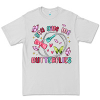 Dove Grey you give me butterflies Premium Tee - MaliasSmallBusiness