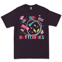 Plum you give me butterflies Premium Tee - MaliasSmallBusiness