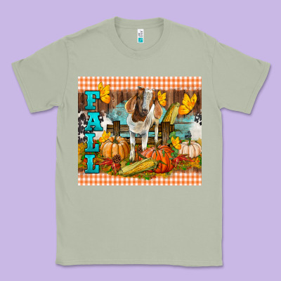 Fall With Baby Goat Classic Tee Designed By Lillyallendesigns
