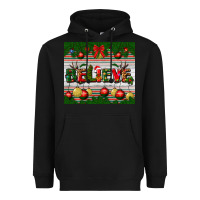 Black Christmas Believe Heavyweight Hoodie - BundleAndBundleShop