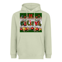 Matcha Christmas Believe Heavyweight Hoodie - BundleAndBundleShop