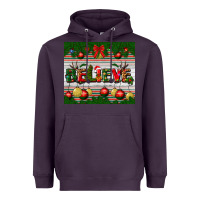 Plum Christmas Believe Heavyweight Hoodie - BundleAndBundleShop