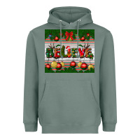 Sage Christmas Believe Heavyweight Hoodie - BundleAndBundleShop
