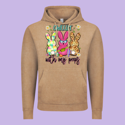 Chillin' With My Peeps Vintage Hoodie Designed By Artiststas