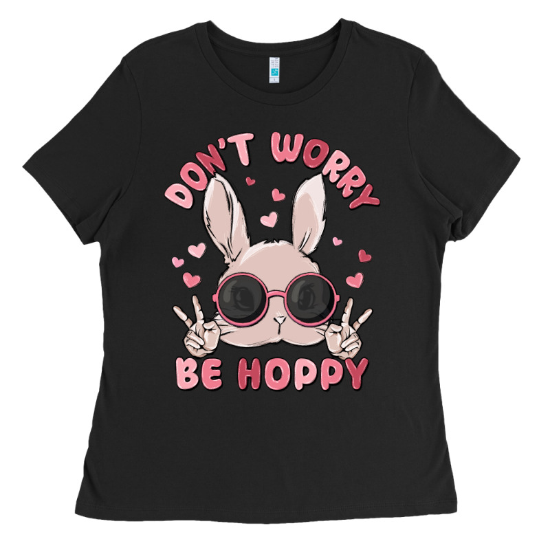Don't Worry Be Hoppy Ladies Tee by MaliasSmallBusiness | Teevron