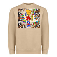 Love Puzzle Ribbon Heavyweight Sweatshirt | Teevron