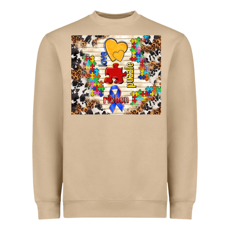 Love Puzzle Ribbon Heavyweight Sweatshirt by TumblerDesignByShophia | Teevron