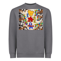 Storm love puzzle ribbon Heavyweight Sweatshirt - TumblerDesignByShophia
