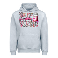 Heather Grey v is for valentine versed Urban Hoodie - RacoonDesign