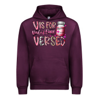 Mauve Wine v is for valentine versed Urban Hoodie - RacoonDesign