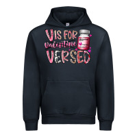 Navy v is for valentine versed Urban Hoodie - RacoonDesign