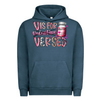 Pigment Midnight Navy v is for valentine versed Urban Hoodie - RacoonDesign