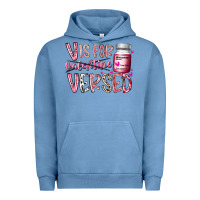 Pigment Pebble Blue v is for valentine versed Urban Hoodie - RacoonDesign