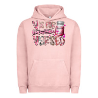 Pigment Salmon v is for valentine versed Urban Hoodie - RacoonDesign
