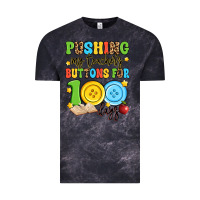 Cloud Black pushing my teacher's buttons for 100 days Vintage Tee - Artiststas