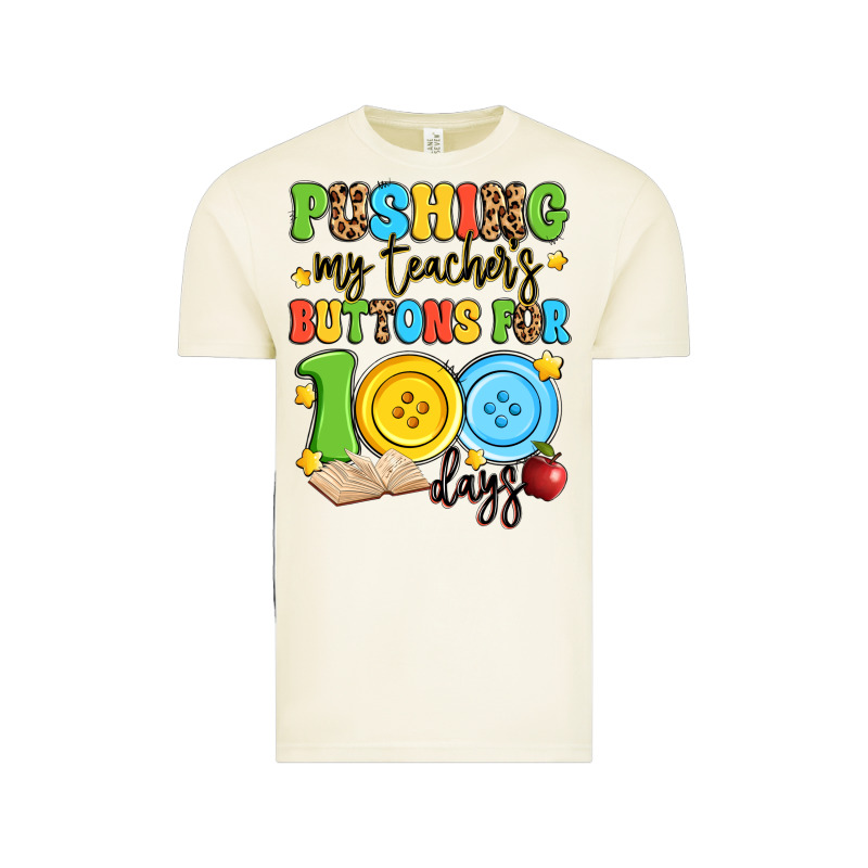 Pushing My Teacher's Buttons For 100 Days Vintage Tee by Artiststas | Teevron