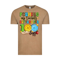 Vintage Coffee pushing my teacher's buttons for 100 days Vintage Tee - Artiststas